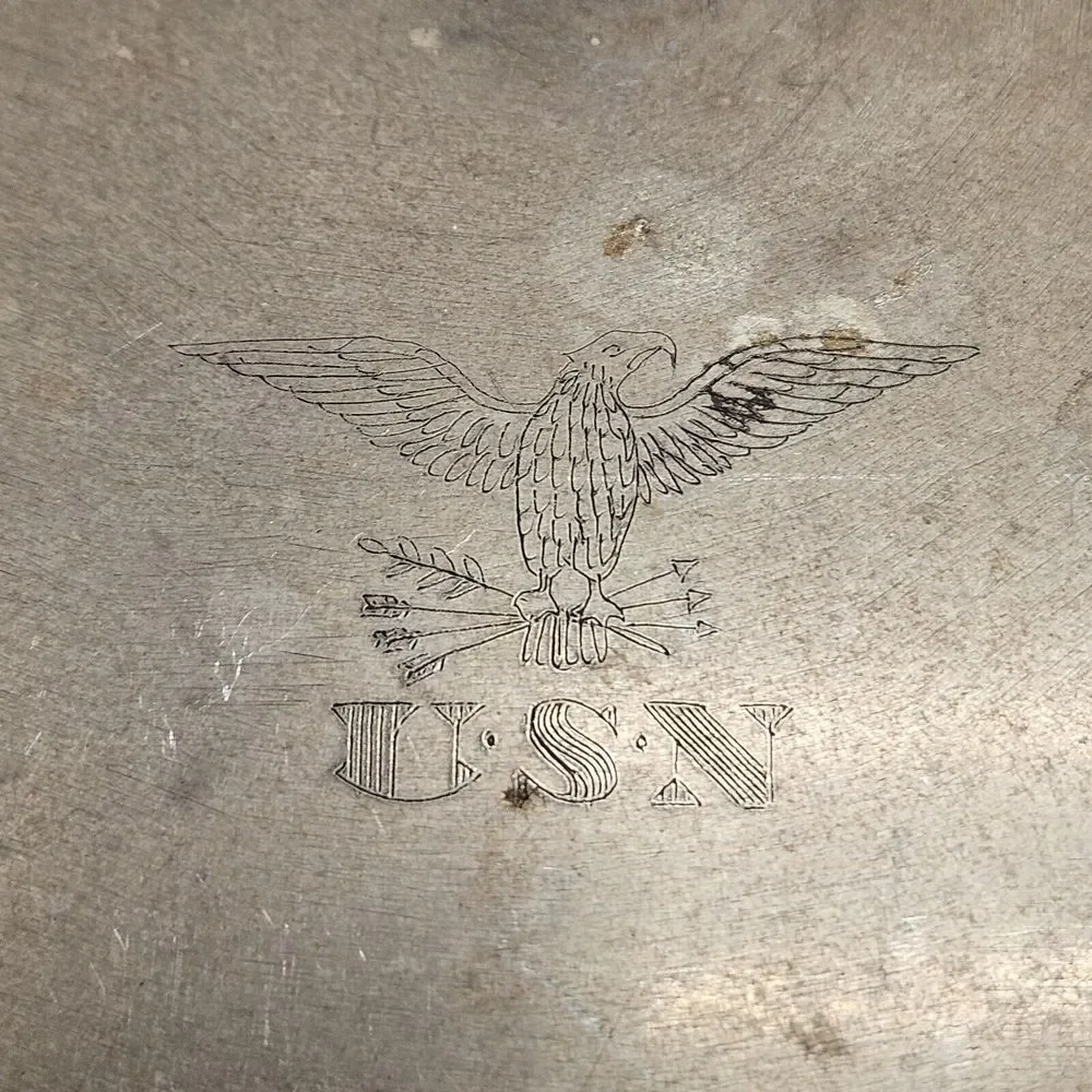 Reed & Barton Silver‎ Soldered 2900 U.S. Navy Issued Dish Bowl U.S.NAVY...